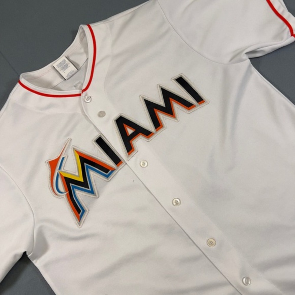 Majestic Miami Marlins Ramirez #2 Baseball Jersey White Mens Large‎ Made in USA